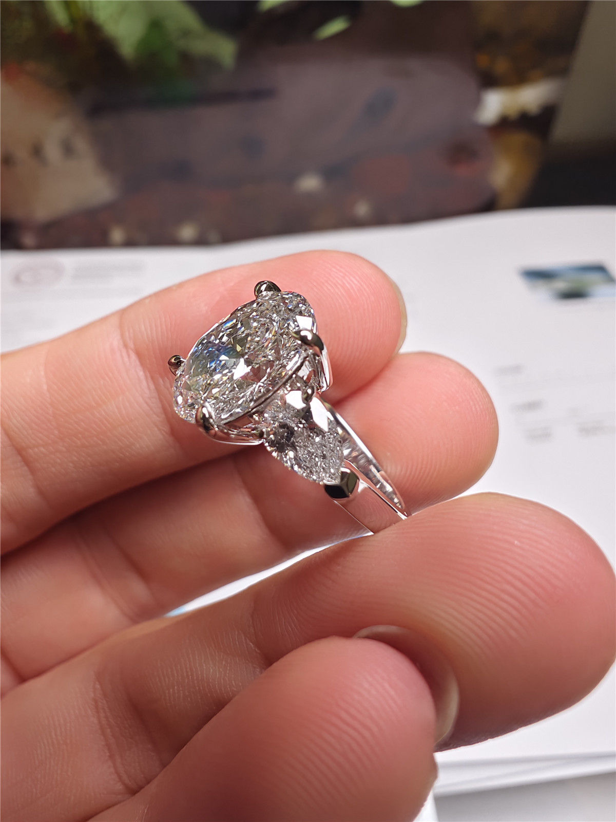 PT950 Platin Pırlanta Yüzük, L - Lab Grown Diamond Ring 14K Gold incelemesi ve fiyatı