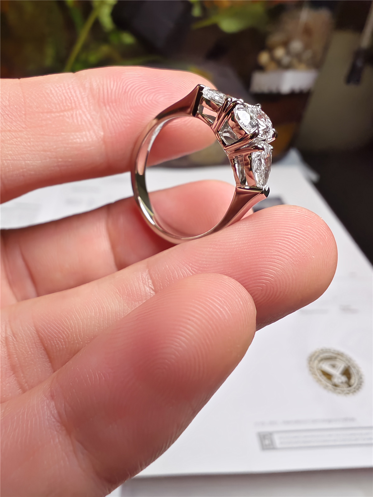 PT950 Platin Pırlanta Yüzük, L - Lab Grown Diamond Ring 14K Gold incelemesi ve fiyatı