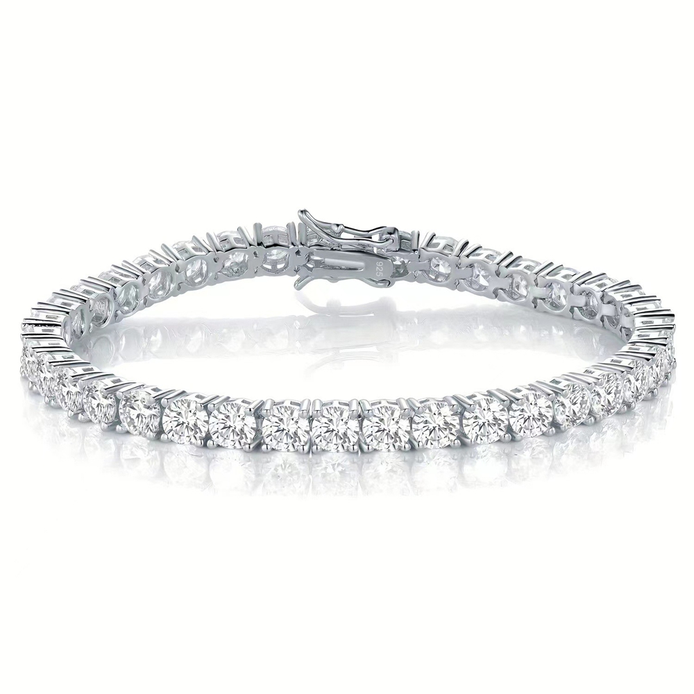 Fabrika Fiyatı 3-6.5MM S925 Ay - Moissanite Tennis Bracelet 925 Sterling incelemesi ve fiyatı