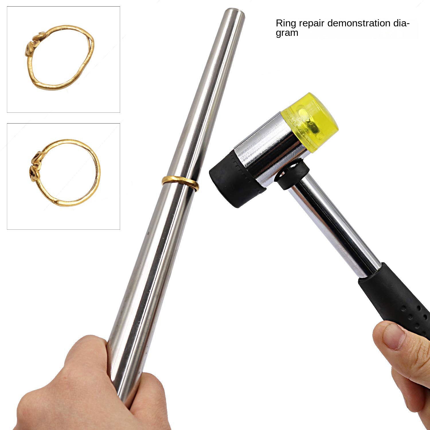Metal Yüzük Ölçer, Parmak Ölçü - Ring Sizer Measuring Tool Mandrel Set incelemesi ve fiyatı