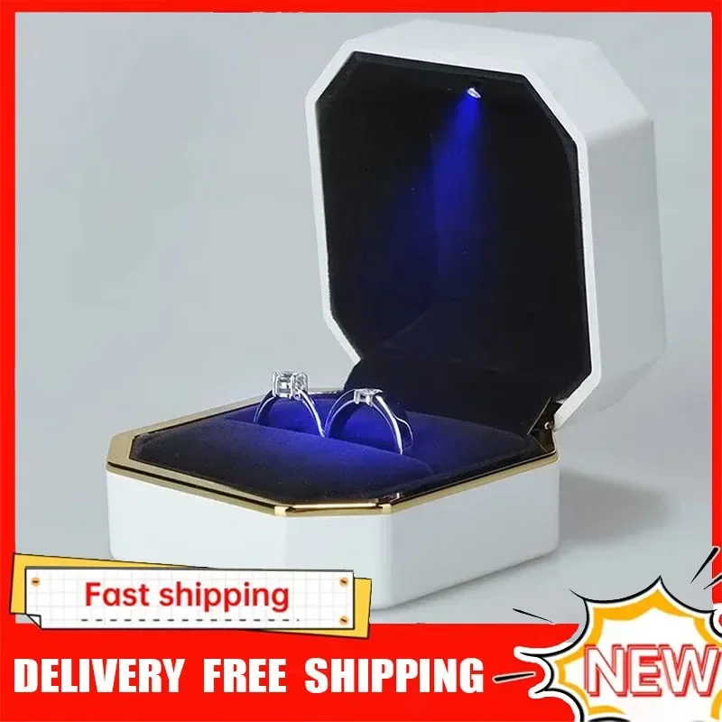 1 Adet Lüks Yüzük Kutusu Kare  - Velvet Ring Box Led Light Proposal incelemesi ve fiyatı