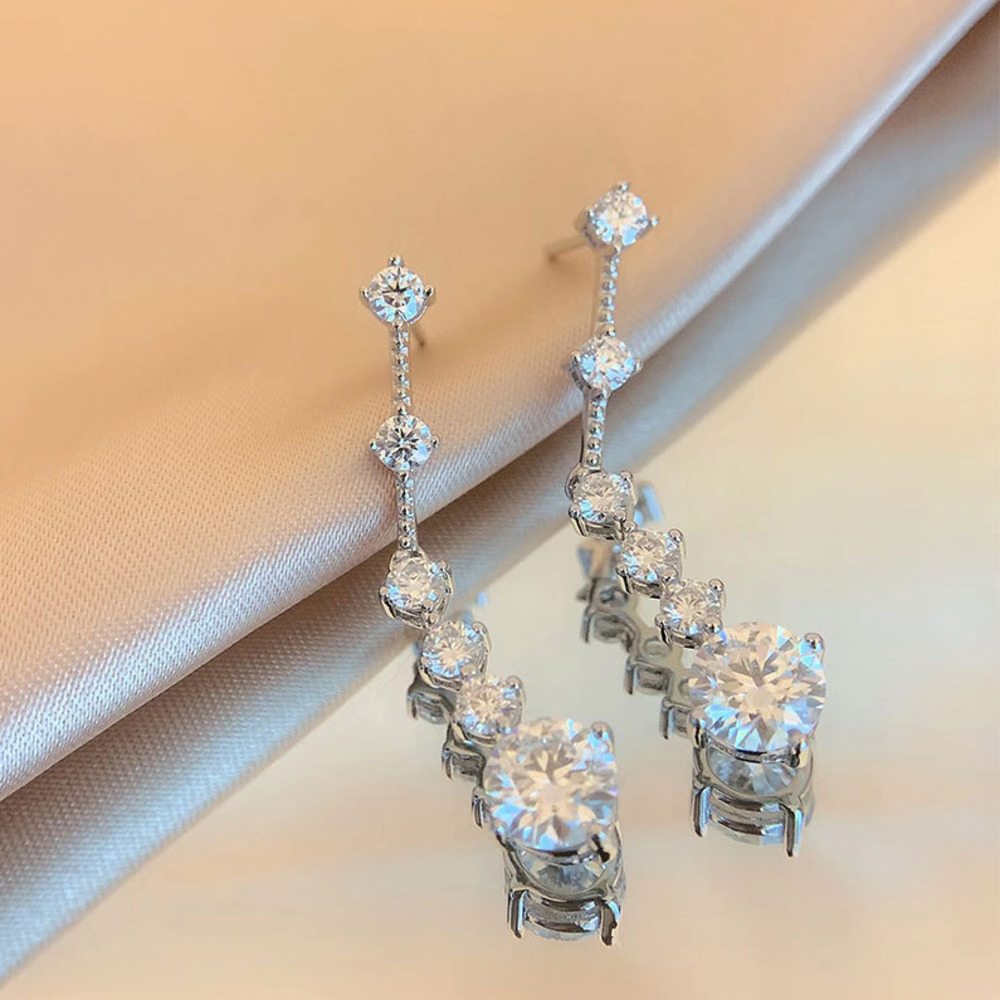 925 Ayar Gümüş, 1 Karat Yuvarl - Moissanite Stud Earrings Round Cut 1Ct incelemesi ve fiyatı