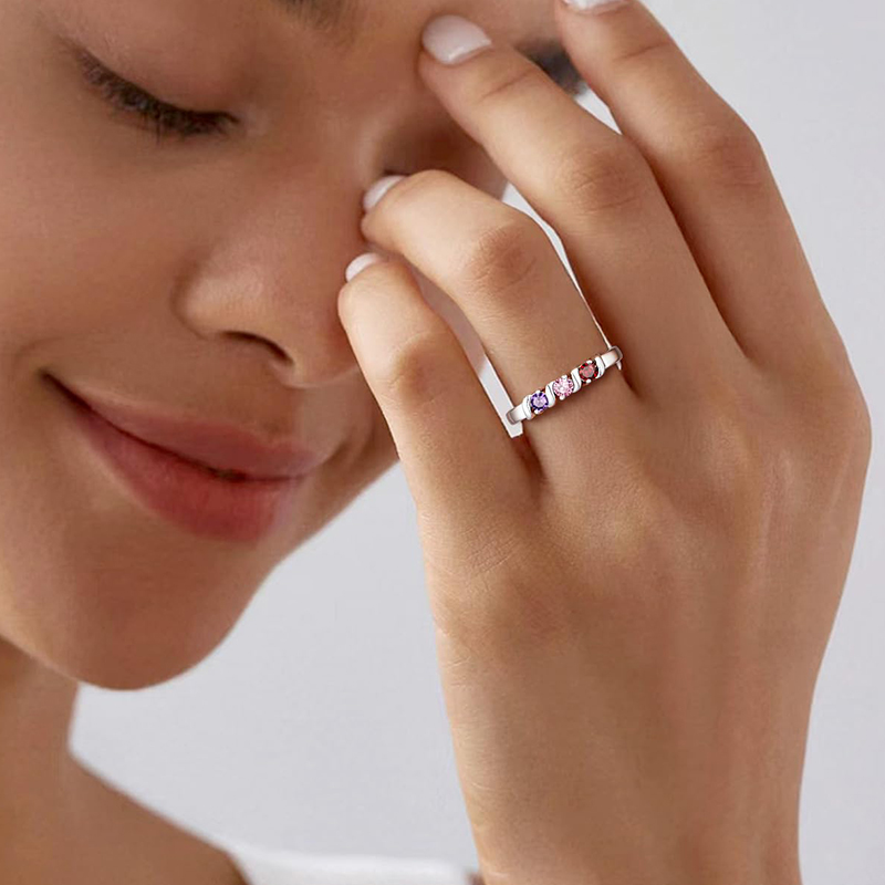 1-5 Doğum Taşlı Kişiselleştiri - Lab Grown Diamond Ring 14K Gold incelemesi ve fiyatı