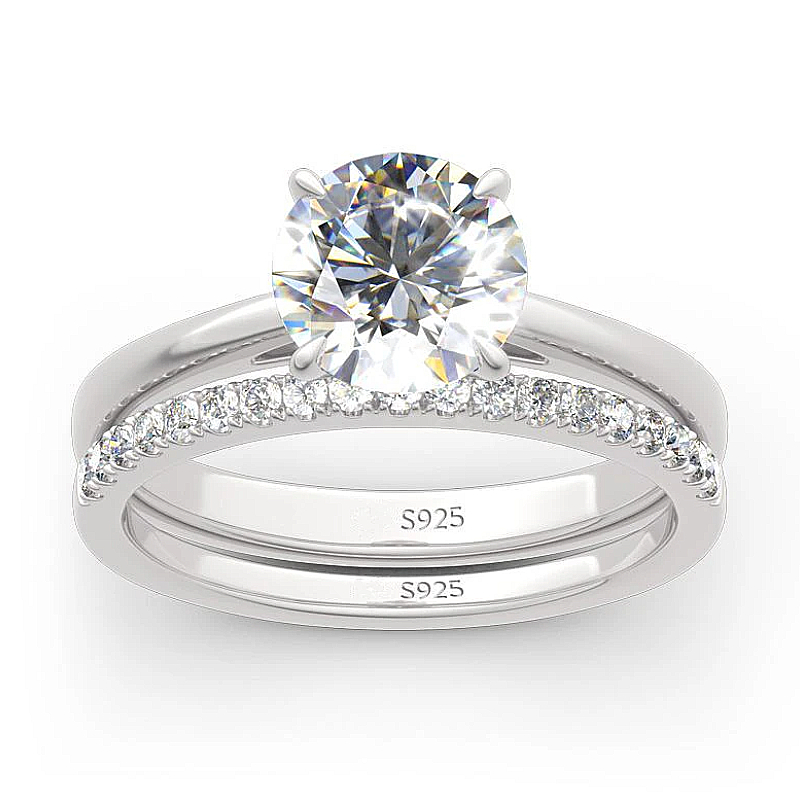 ANZIW 2 Karat Tüm Mozanit Yüzü - Moissanite Eternity Band Ring Stackable incelemesi ve fiyatı