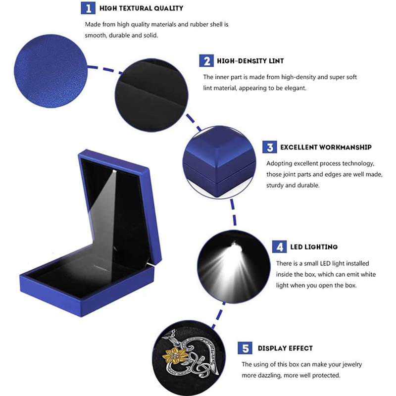 LED Işık Mücevher Kutusu Yüzük - Velvet Ring Box Led Light Proposal incelemesi ve fiyatı