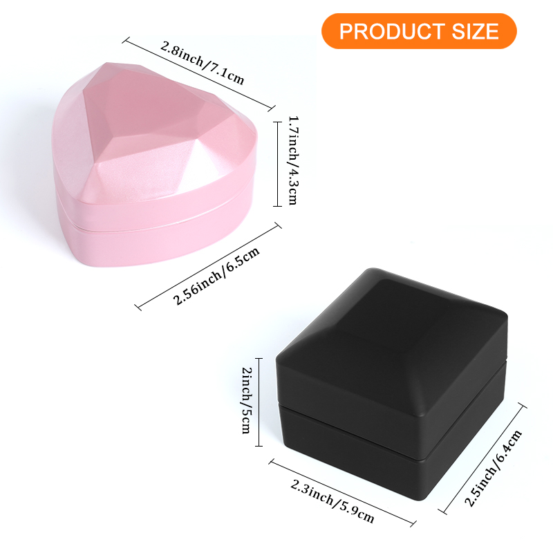 Kalp Kare Şekilli LED Işık Yüz - Velvet Ring Box Led Light Proposal incelemesi ve fiyatı