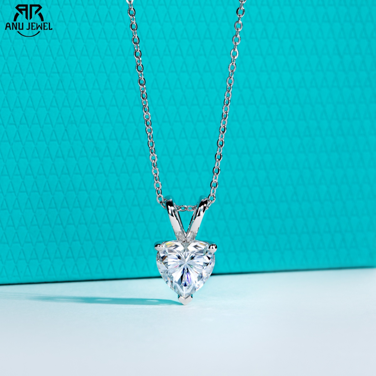 AnuJewel 2ct/3ct/4ct/5ct D Ren - Moissanite Pendant Necklace Solitaire incelemesi ve fiyatı