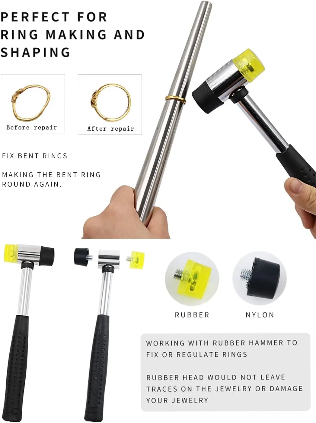 Yüzük Ölçer Çubuk, Ölçüm Aracı - Ring Sizer Measuring Tool Mandrel Set incelemesi ve fiyatı