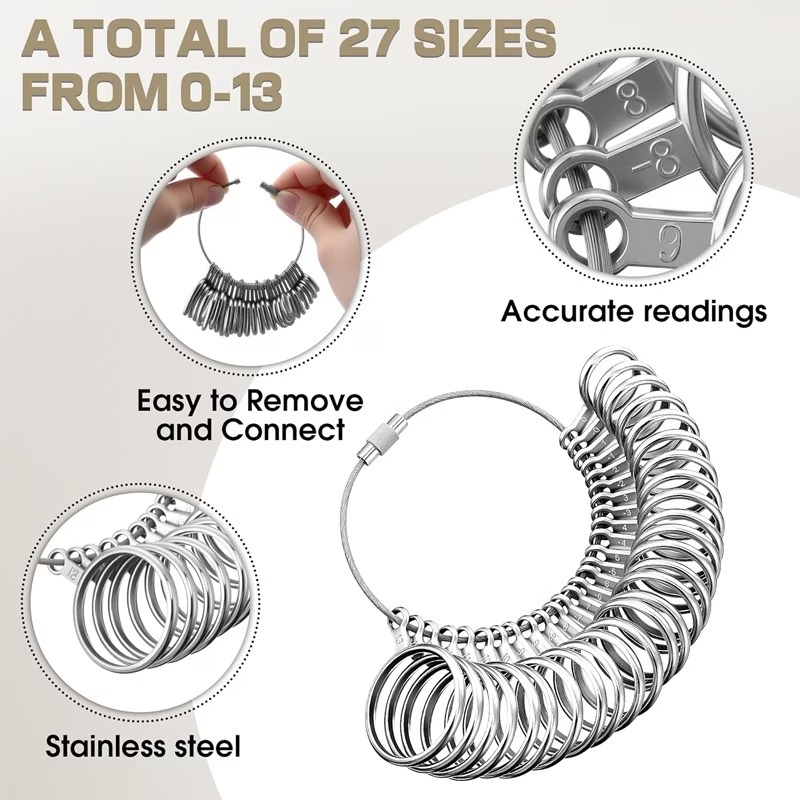 Yüzük Ölçer Çubuk, Ölçüm Aracı - Ring Sizer Measuring Tool Mandrel Set incelemesi ve fiyatı