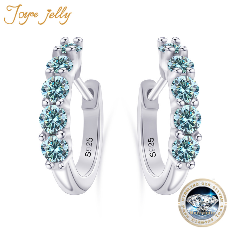 JoyceJelly 925 Ayar Gümüş Moza - Moissanite Stud Earrings Round Cut 1Ct incelemesi ve fiyatı