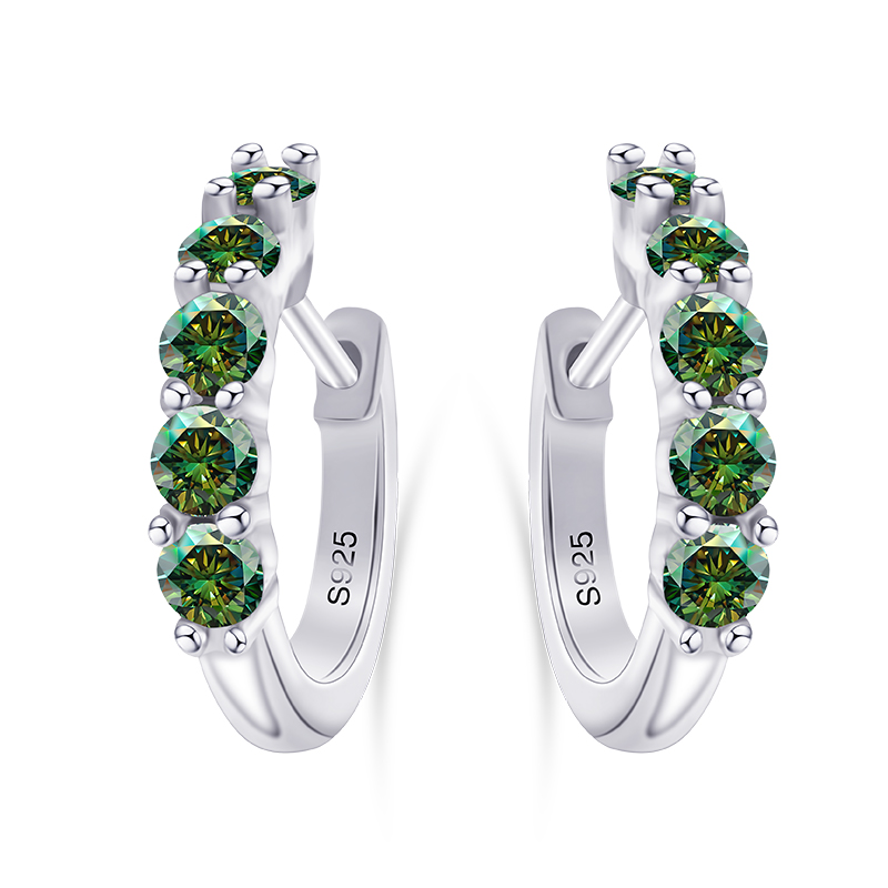 JoyceJelly 925 Ayar Gümüş Moza - Moissanite Stud Earrings Round Cut 1Ct incelemesi ve fiyatı