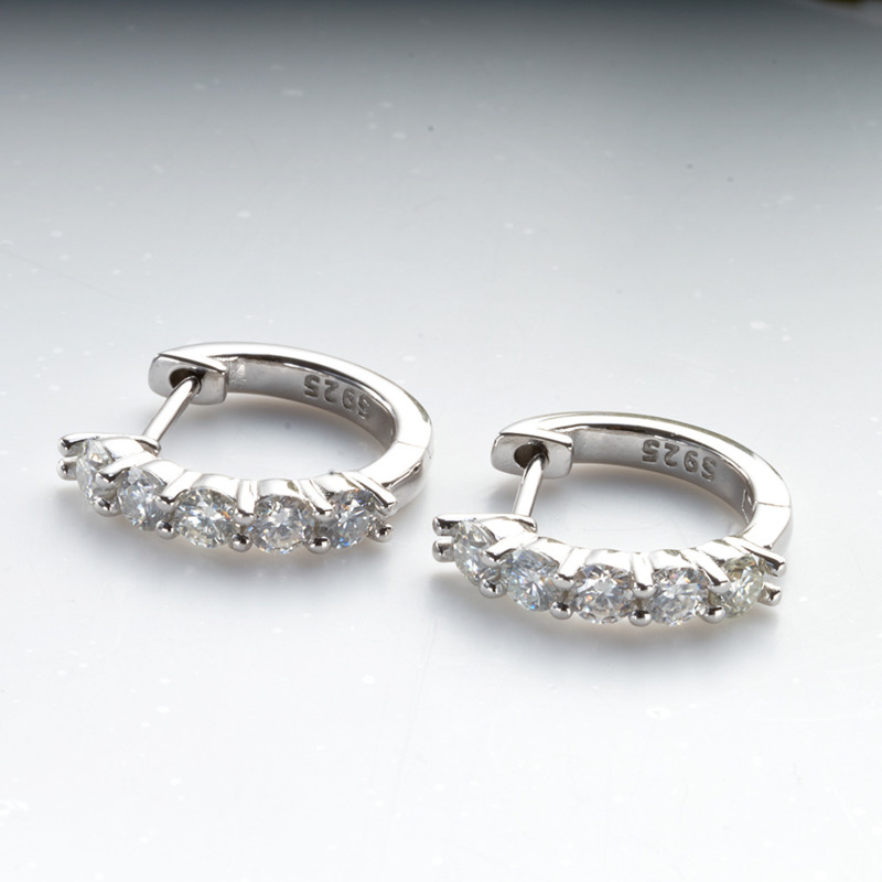 JoyceJelly 925 Ayar Gümüş Moza - Moissanite Stud Earrings Round Cut 1Ct incelemesi ve fiyatı
