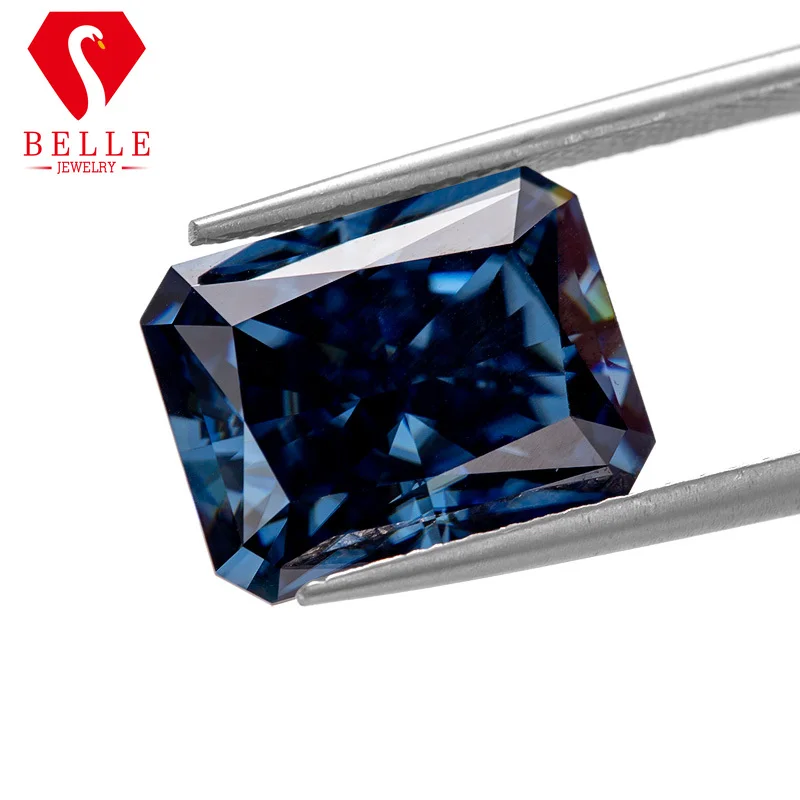 Mozanit Taş BELLE Canlı Mavi E - Gra Certificate Loose Moissanite Stone incelemesi ve fiyatı