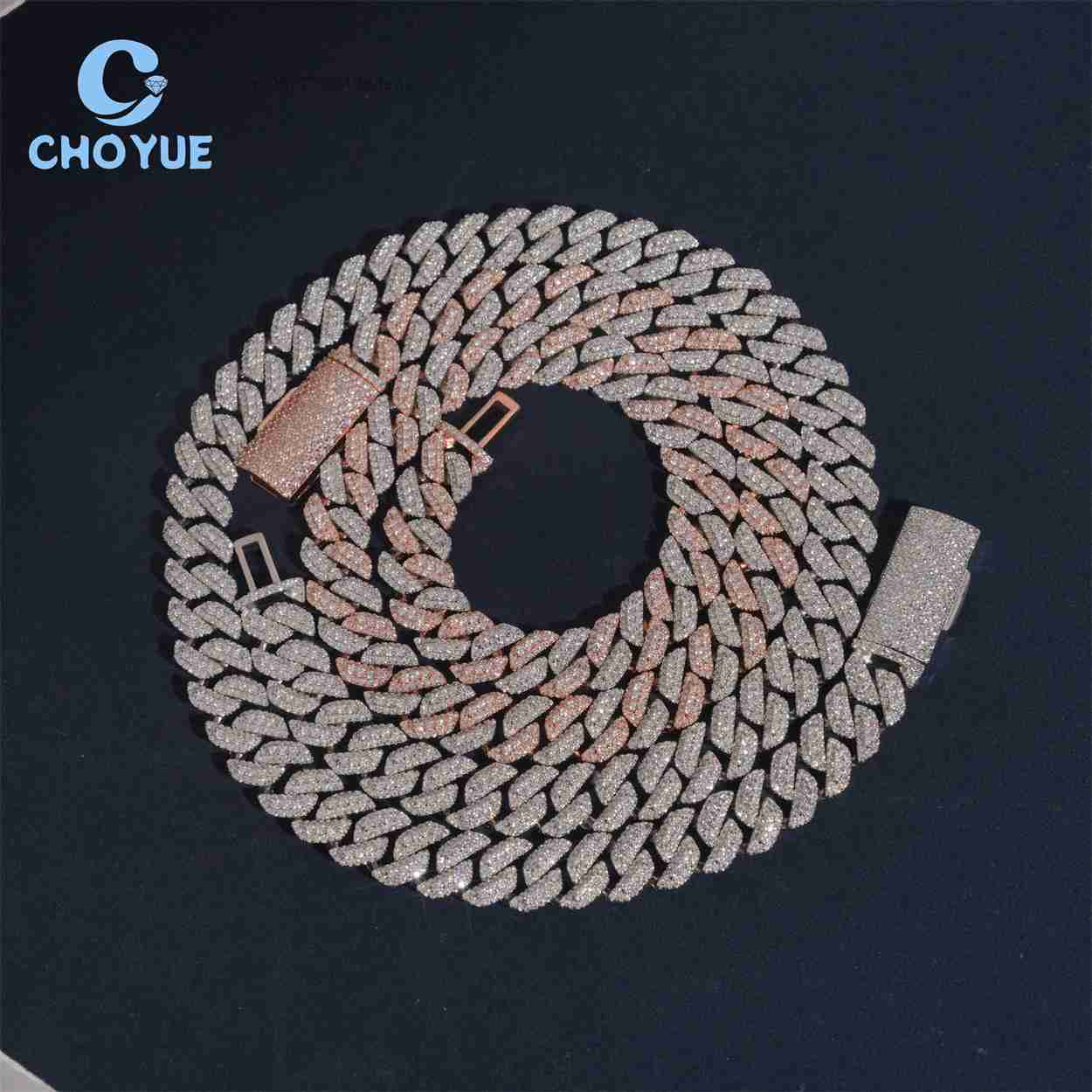 13 mm, buzlu görünümlü, VVS Mo - Moissanite Cuban Link Chain Iced Out incelemesi ve fiyatı