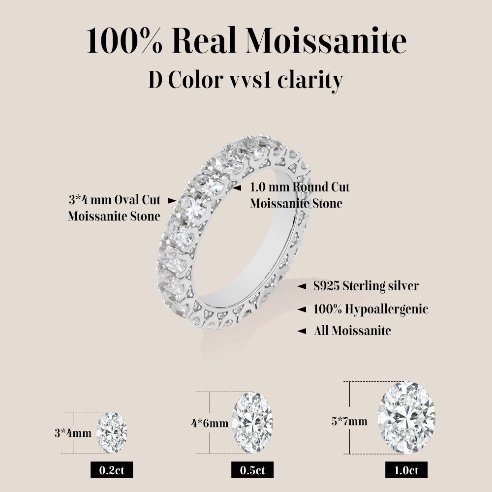 QIBAOKU Kadınlar için Oyma Des - Moissanite Eternity Band Ring Stackable incelemesi ve fiyatı