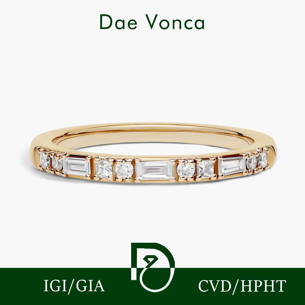 9K/14K/18K Sarı Altın Yarım So - Lab Grown Diamond Ring 14K Gold incelemesi ve fiyatı