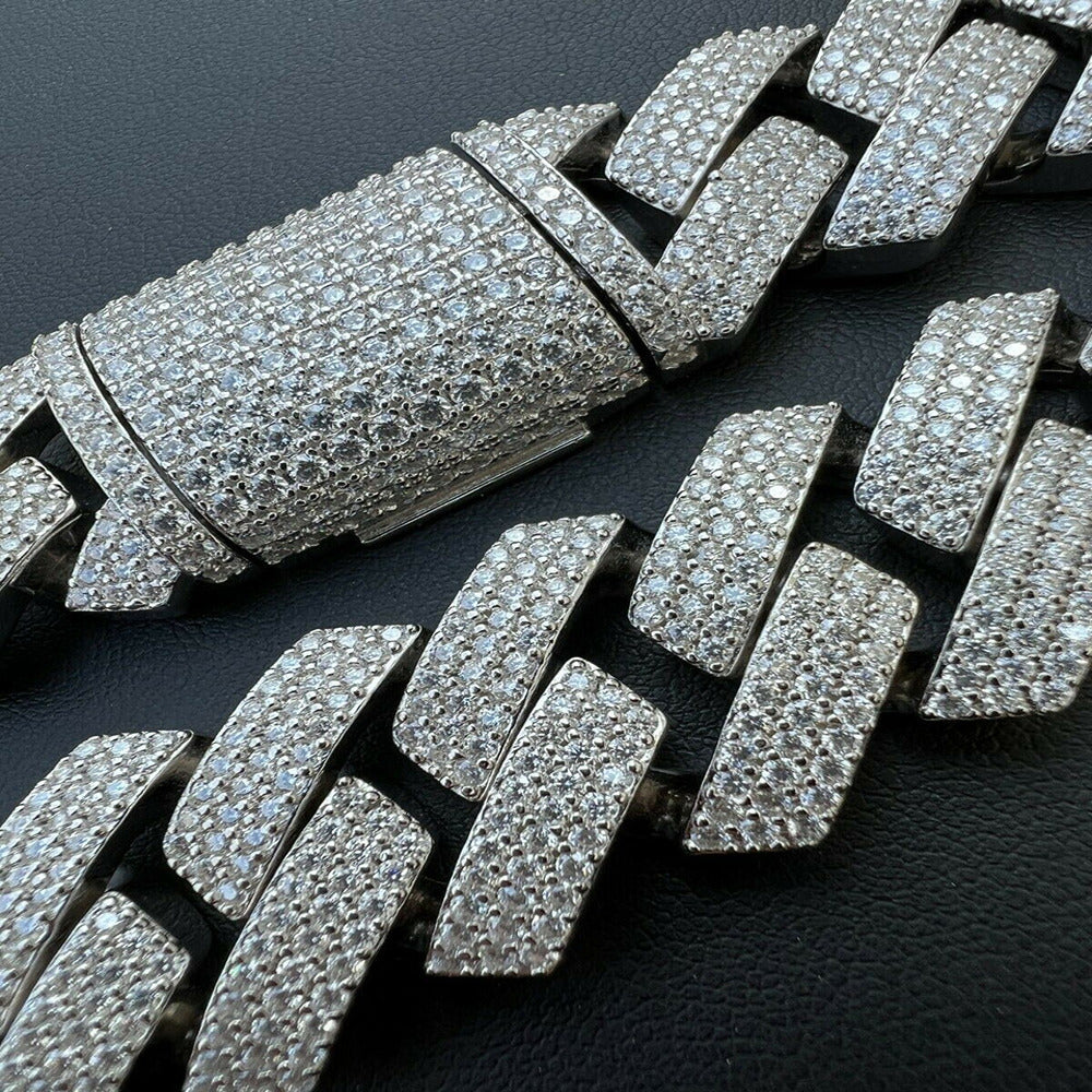 Erkekler ve Kadınlar için 14 A - Moissanite Cuban Link Chain Iced Out incelemesi ve fiyatı