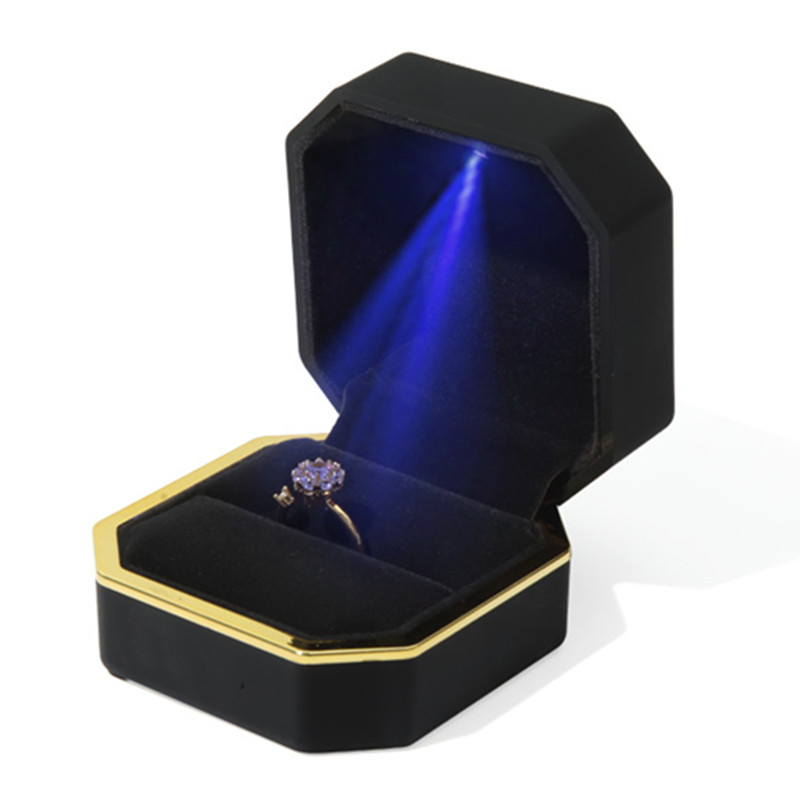 1 adet LED takı yüzük kutusu l - Velvet Ring Box Led Light Proposal incelemesi ve fiyatı