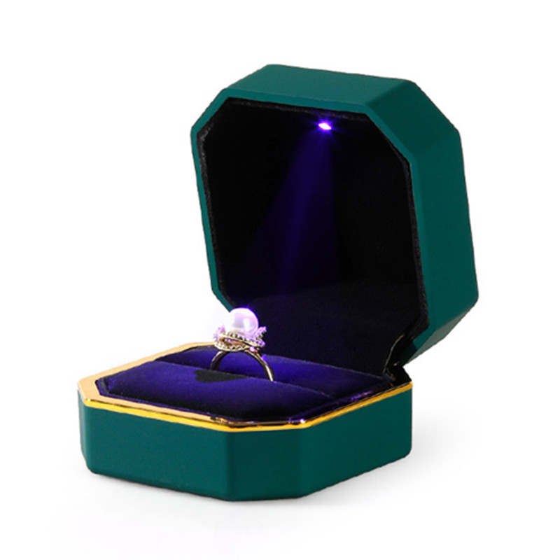 1 adet LED takı yüzük kutusu l - Velvet Ring Box Led Light Proposal incelemesi ve fiyatı