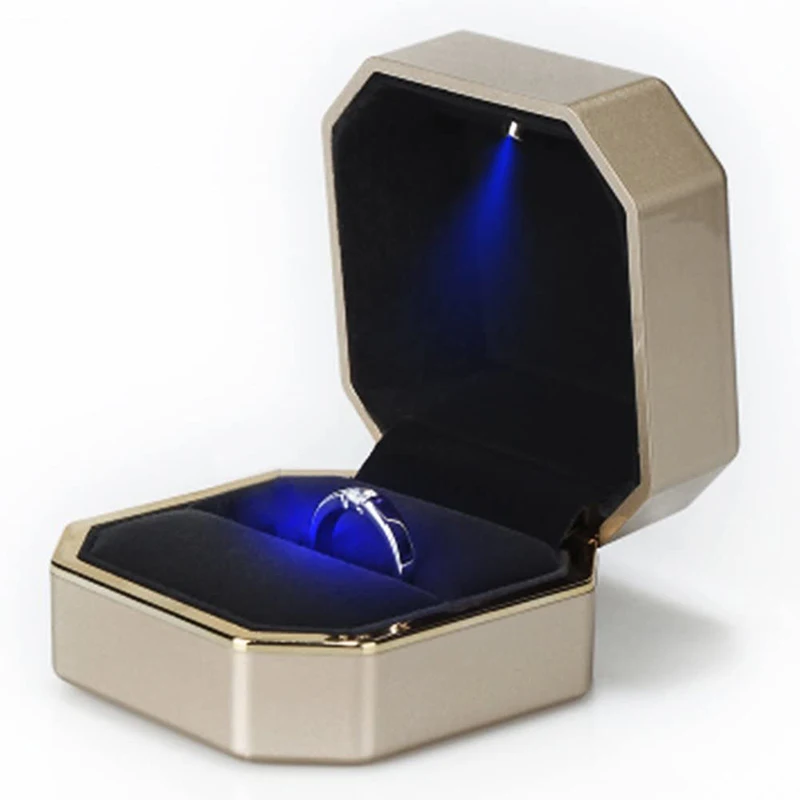 Lüks Yüzük Kutusu Kare Kadife  - Velvet Ring Box Led Light Proposal incelemesi ve fiyatı