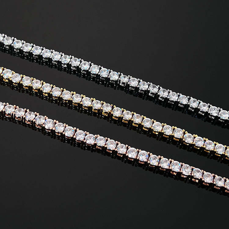 Moda Basit Mozanit Tenis Bilek - Moissanite Tennis Bracelet 925 Sterling incelemesi ve fiyatı