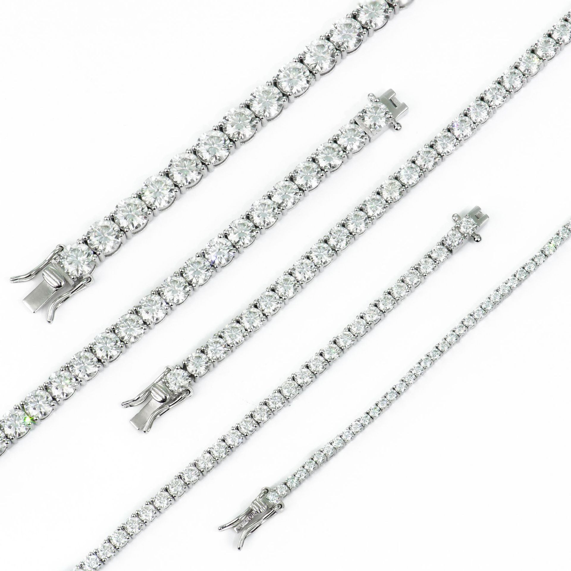 Moda Basit Mozanit Tenis Bilek - Moissanite Tennis Bracelet 925 Sterling incelemesi ve fiyatı