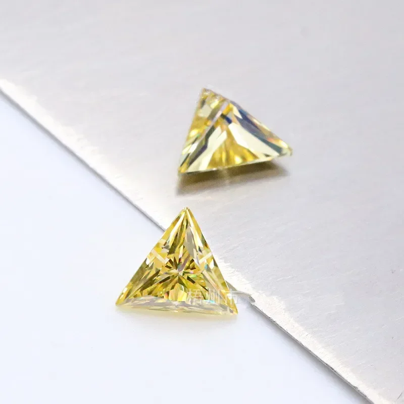 MOJY Üçgen Kesim Limon Sarı Ge - Gra Certificate Loose Moissanite Stone incelemesi ve fiyatı