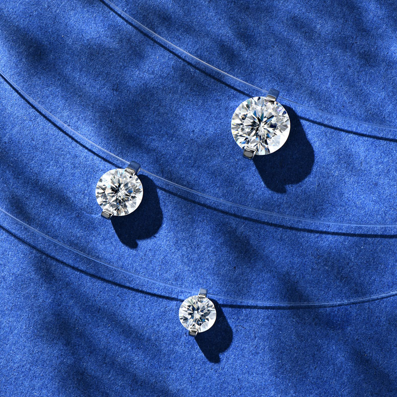 Lnkry 5mm/6.5mm/8mm Tek Taş Mo - Moissanite Pendant Necklace Solitaire incelemesi ve fiyatı