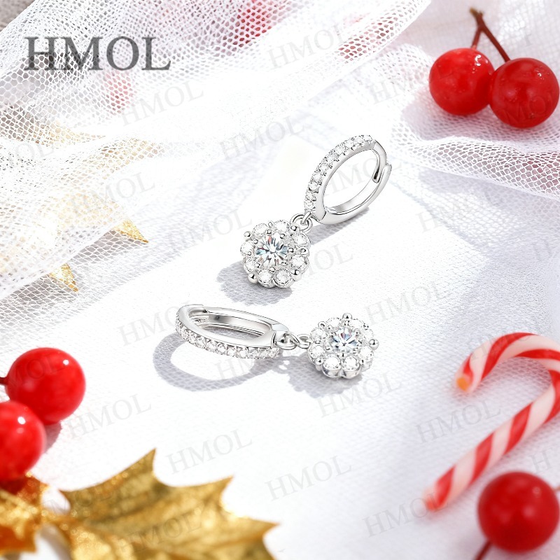 Yuvarlak Kesim 1CT Mozanit Küp - Moissanite Stud Earrings Round Cut 1Ct incelemesi ve fiyatı