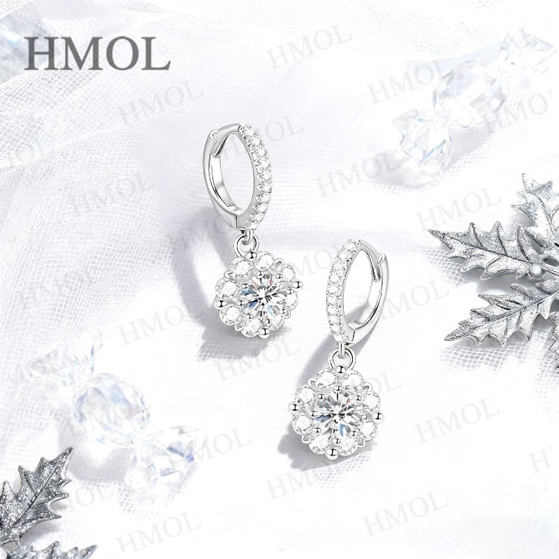 Yuvarlak Kesim 1CT Mozanit Küp - Moissanite Stud Earrings Round Cut 1Ct incelemesi ve fiyatı