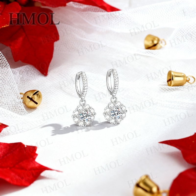 Yuvarlak Kesim 1CT Mozanit Küp - Moissanite Stud Earrings Round Cut 1Ct incelemesi ve fiyatı
