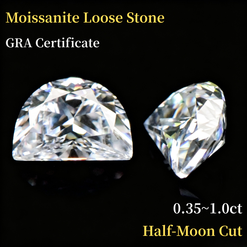 0,35 karat, yarım ay şeklinde, - Gra Certificate Loose Moissanite Stone incelemesi ve fiyatı
