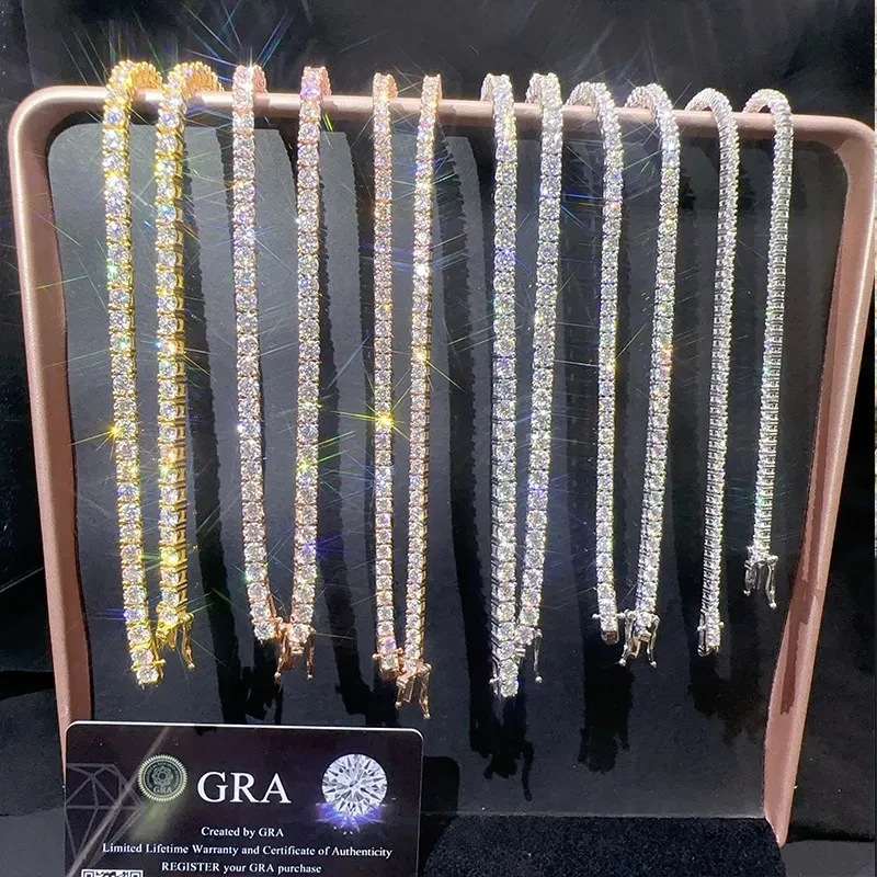 Laboratuvar üretimi moissanit  - Moissanite Tennis Bracelet 925 Sterling incelemesi ve fiyatı
