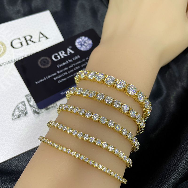 Laboratuvar üretimi moissanit  - Moissanite Tennis Bracelet 925 Sterling incelemesi ve fiyatı