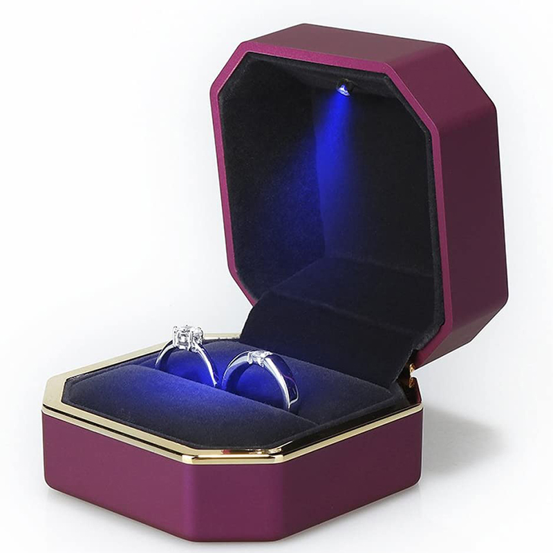 1 adet LED takı yüzük kutusu l - Velvet Ring Box Led Light Proposal incelemesi ve fiyatı