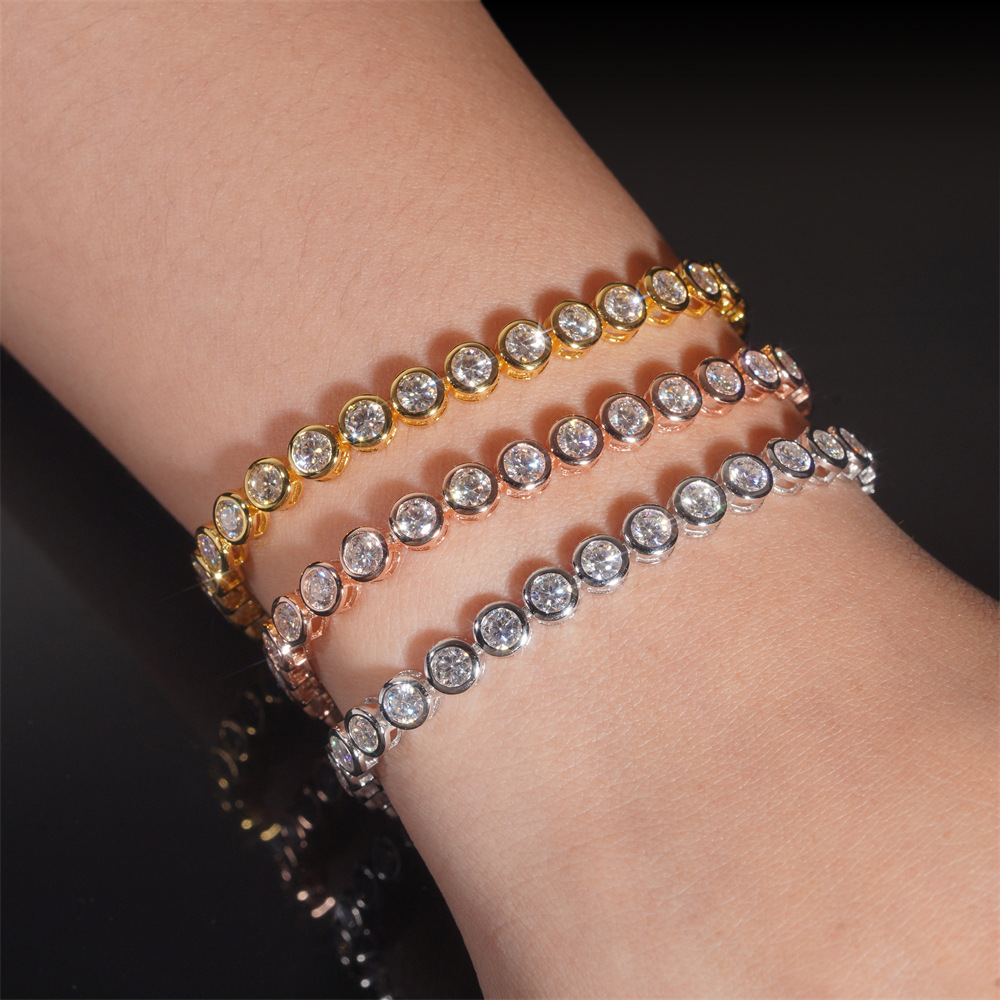EWYA köpüklü 0.1ct 3mm GRA ten - Moissanite Tennis Bracelet 925 Sterling incelemesi ve fiyatı