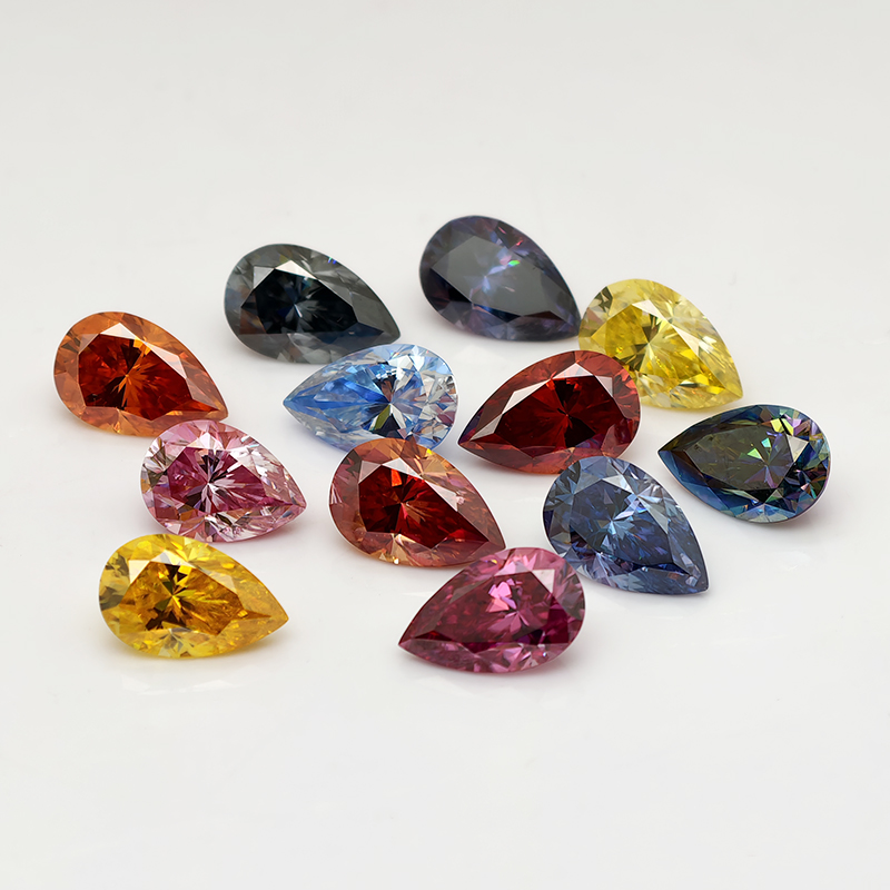 Yeni Renkli Armut Kesim Mozani - Gra Certificate Loose Moissanite Stone incelemesi ve fiyatı