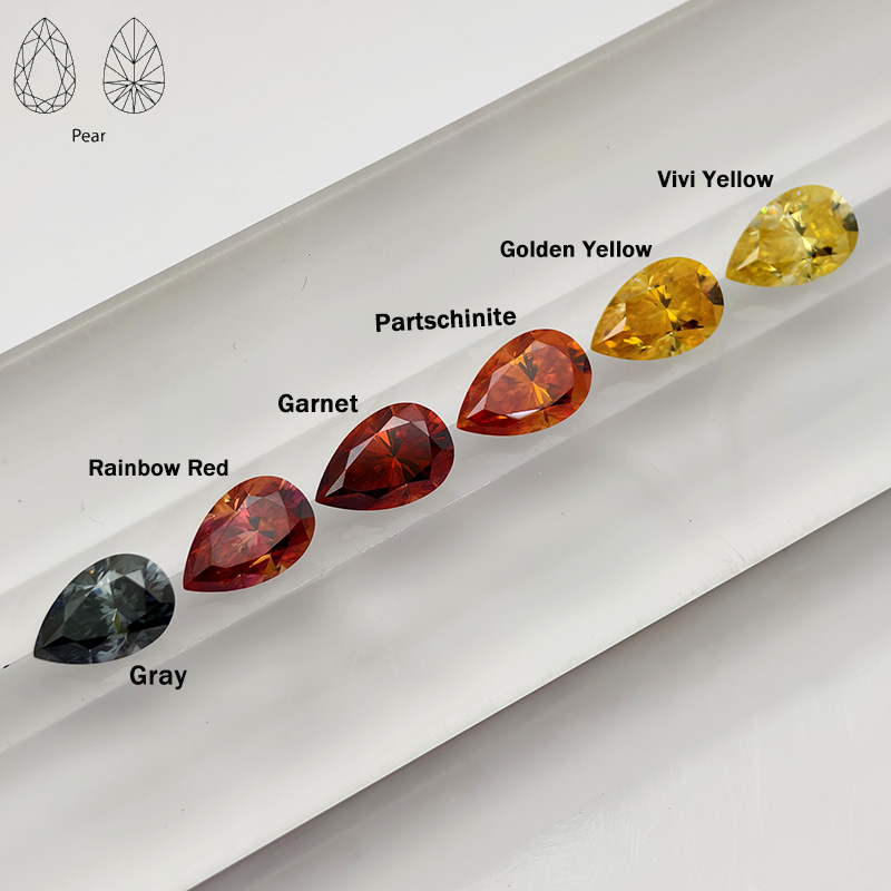 Yeni Renkli Armut Kesim Mozani - Gra Certificate Loose Moissanite Stone incelemesi ve fiyatı