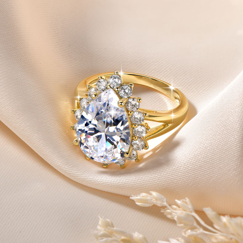 Anziw 14K altın dolgulu kübik  - Lab Grown Diamond Ring 14K Gold incelemesi ve fiyatı