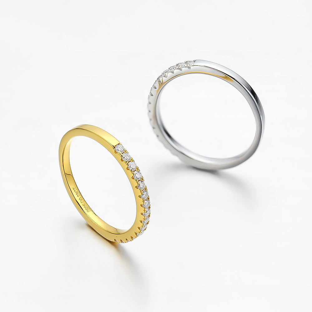 FEOBUR 1.5mm Tam Mozanit Pırla - Moissanite Eternity Band Ring Stackable incelemesi ve fiyatı