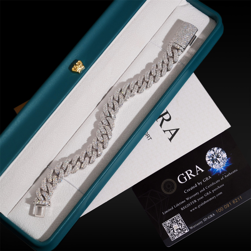 13mm Icedminer Kabarcık Mozani - Moissanite Cuban Link Chain Iced Out incelemesi ve fiyatı