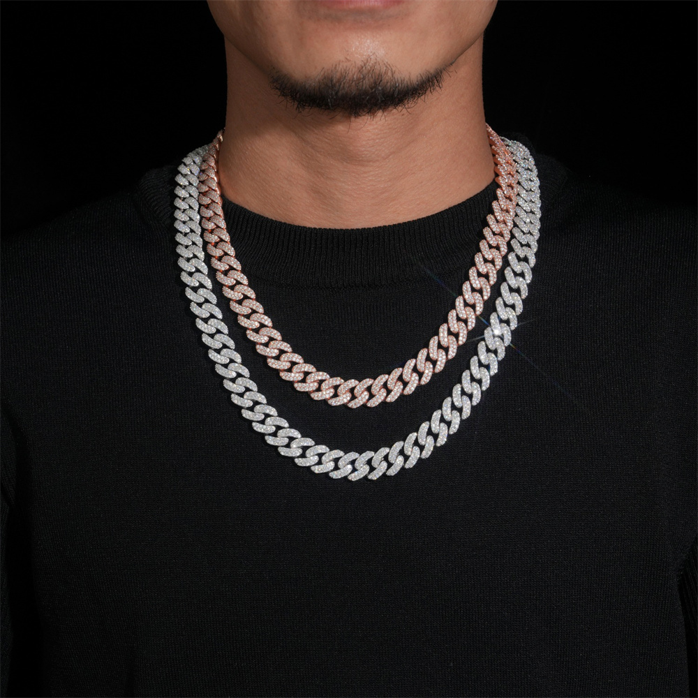 13mm Icedminer Kabarcık Mozani - Moissanite Cuban Link Chain Iced Out incelemesi ve fiyatı