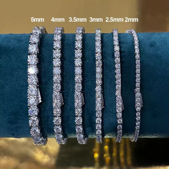 2-5mm Moissanite Tenis Bilekli - Moissanite Tennis Bracelet 925 Sterling incelemesi ve fiyatı