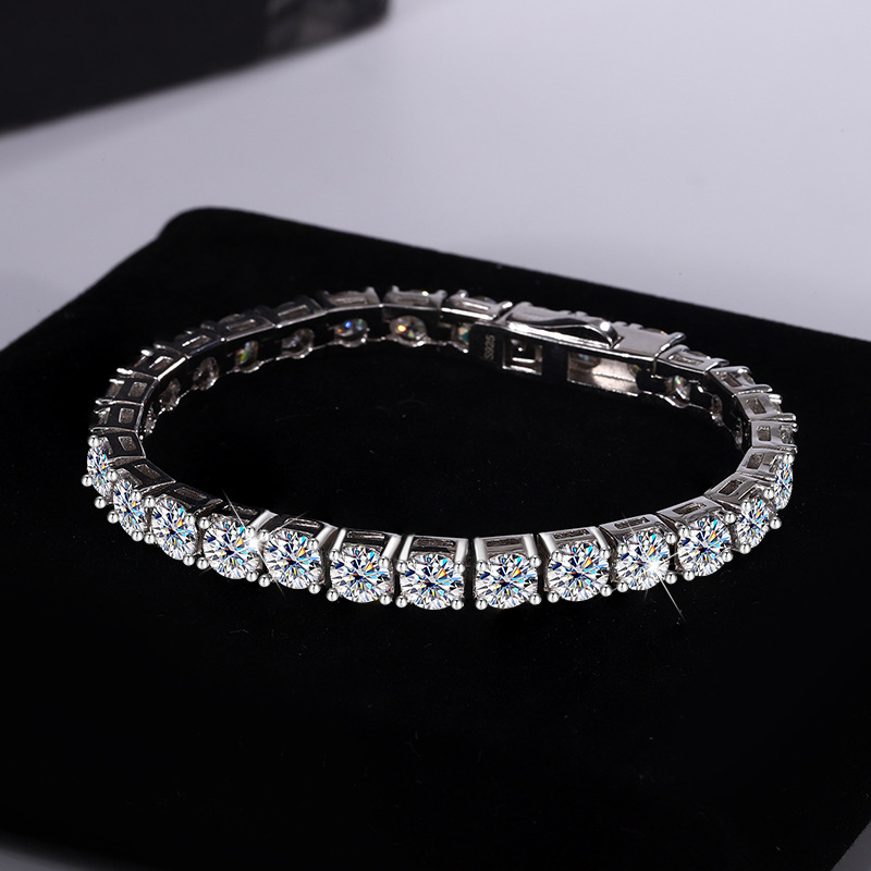 2-5mm Moissanite Tenis Bilekli - Moissanite Tennis Bracelet 925 Sterling incelemesi ve fiyatı