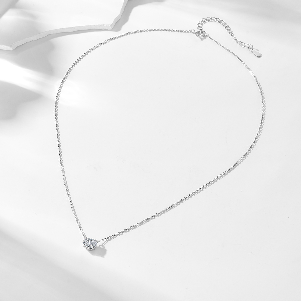925 Ayar Gümüş, Oval Kesim Moi - Moissanite Pendant Necklace Solitaire incelemesi ve fiyatı