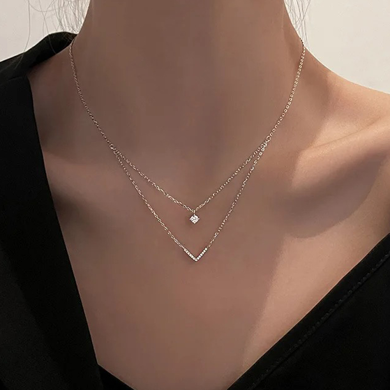 Anziw V Mektup 5mm Mozanit Kol - Moissanite Pendant Necklace Solitaire incelemesi ve fiyatı