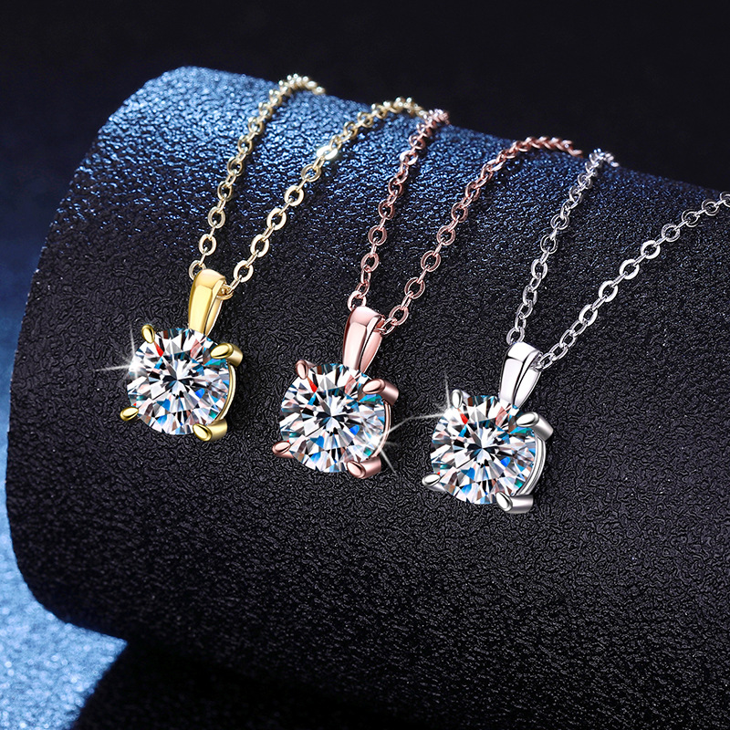 Platin PT950 18K Altın Kolye,  - Moissanite Pendant Necklace Solitaire incelemesi ve fiyatı