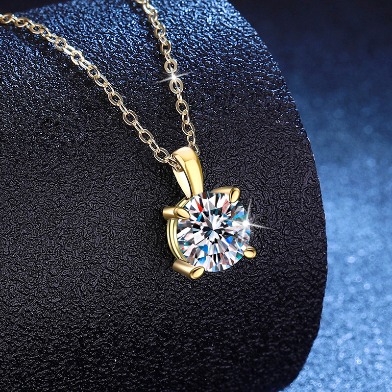 Platin PT950 18K Altın Kolye,  - Moissanite Pendant Necklace Solitaire incelemesi ve fiyatı