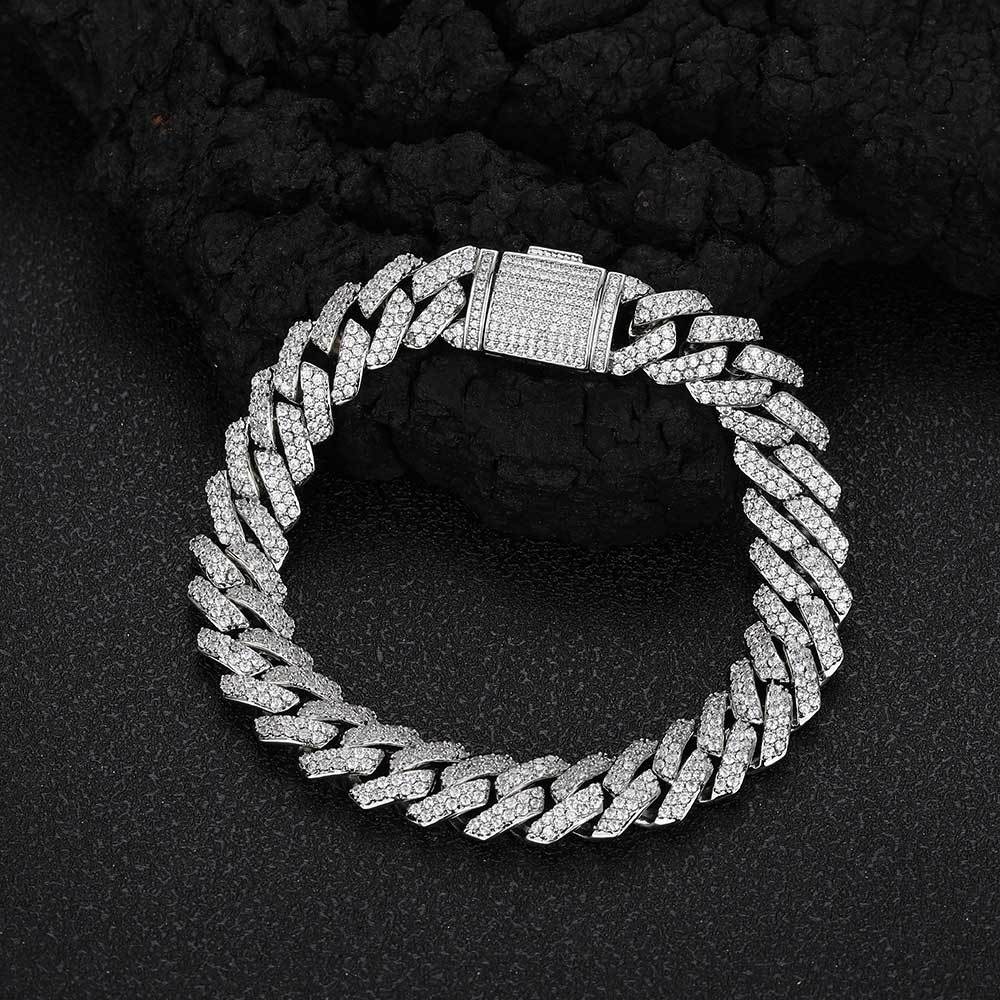 Hop. Yüksek Kaliteli Mücevherl - Moissanite Cuban Link Chain Iced Out incelemesi ve fiyatı