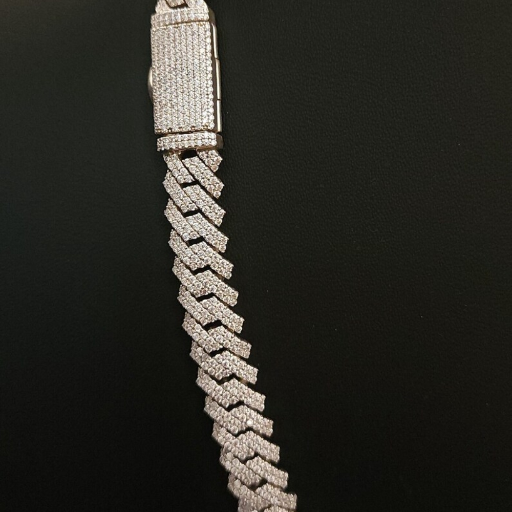 10mm Özelleştirilebilir Buzlu  - Moissanite Cuban Link Chain Iced Out incelemesi ve fiyatı